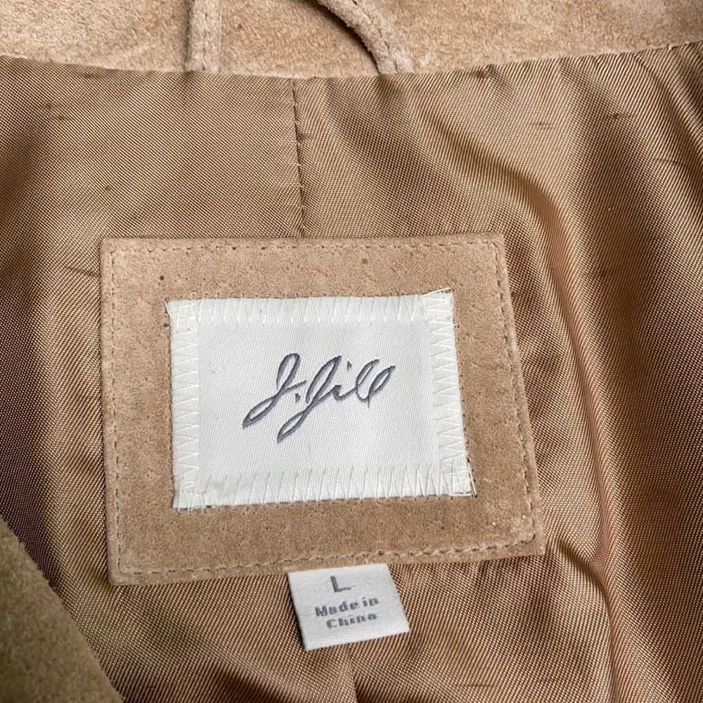 J.Jill leather blazer with flowers - Picture 3 of 9